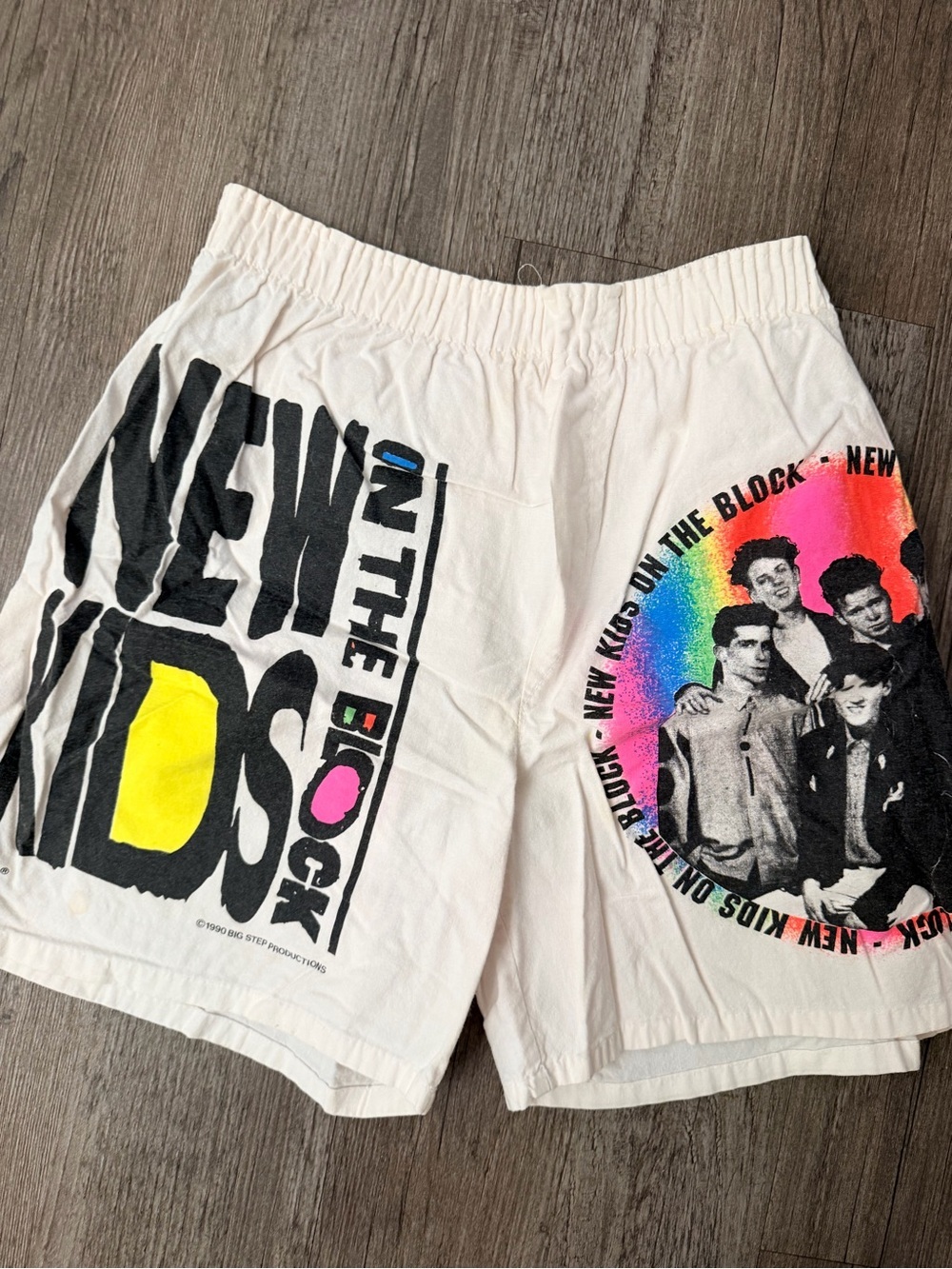 Vintage 1990 New Kids on the Block NKOTB Shorts Small All Over Print USA Rare